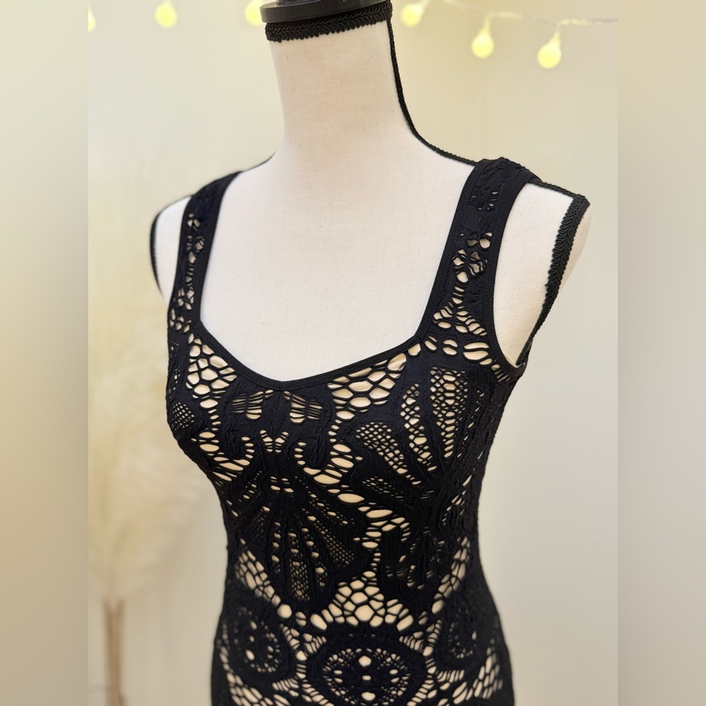 🌾 Free People Lace Scoop Neck Mini Dress